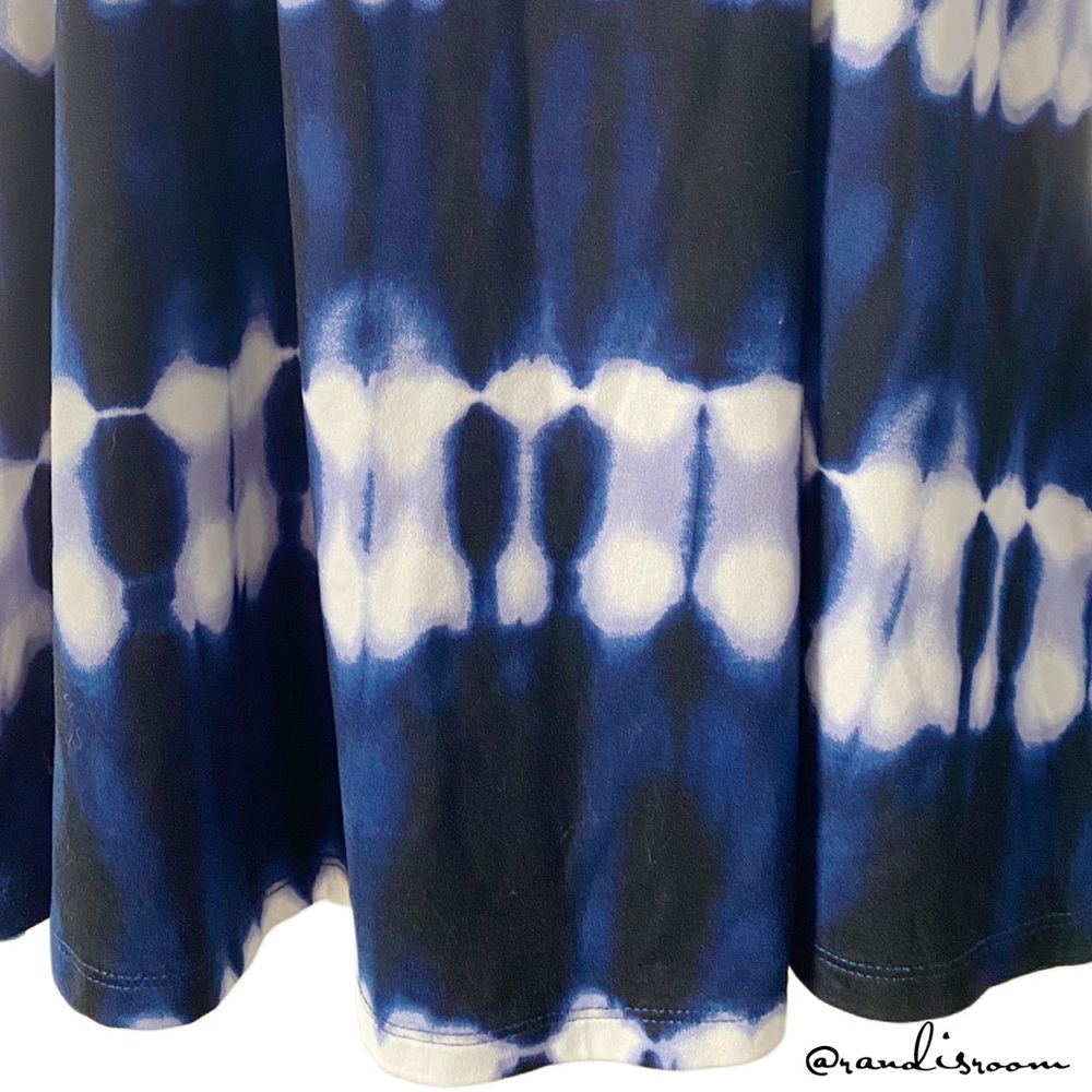 EUC Apt. 9 Women’s Blue and White Tie-Dye Sleeveless Mini Dress/Cover-Up Size XL - Picture 7 of 15